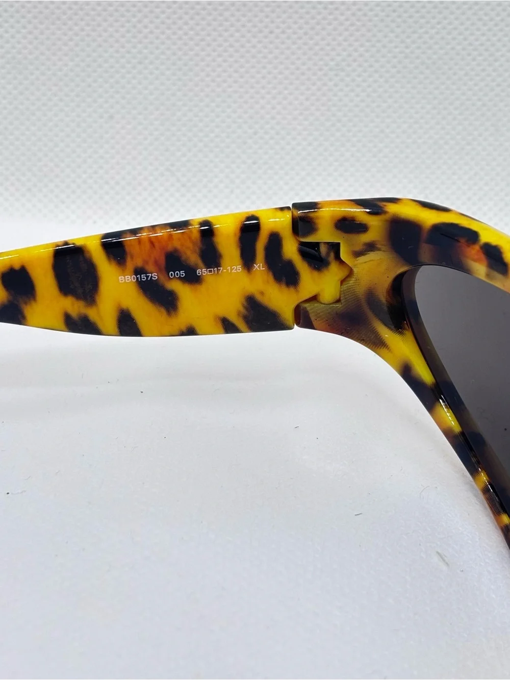 Balenciaga Yellow Leopard Print Cat-Eye Sunglasses